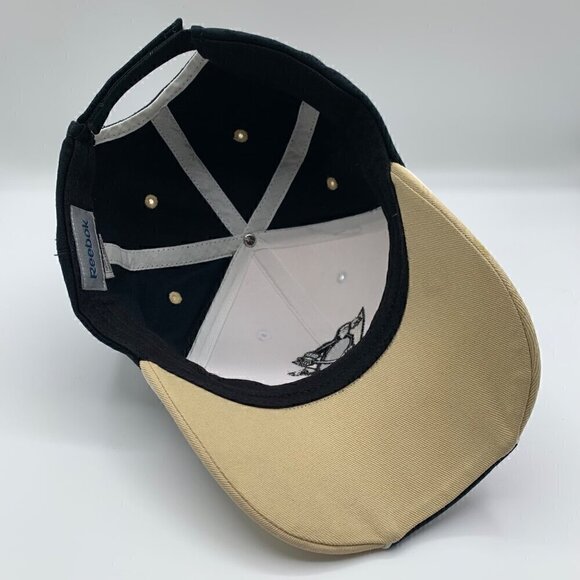 Pittsburgh Penguins NHL Black White Reebok Adjustable Hat - Picture 4 of 5